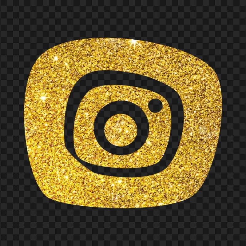 Glitter Gold Golden Instagram Clipart Icon