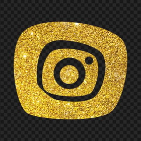 Glitter Gold Golden Instagram Clipart Icon
