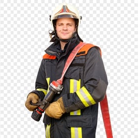 HD Firefighter Fireman Smiling PNG