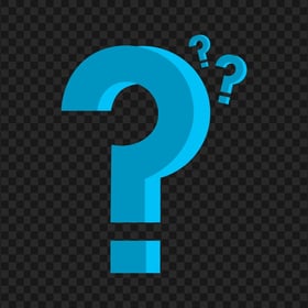 HD Vector 3D Blue Question Marks Icon Transparent PNG