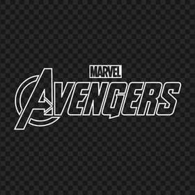 Avengers Outline White Logo PNG Image