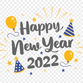 Happy New Year 2022 Calligraphy Illustration PNG Image