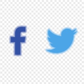 HD Facebook Twitter Aesthetic Neon Icons PNG
