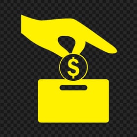 Transparent Yellow Cost Effective Saving Icon