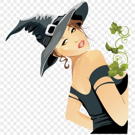 HD Beautiful Cute Halloween Witch Illustration Cartoon PNG