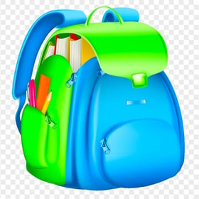 Backpack School Bag Supplies Illustration HD PNG