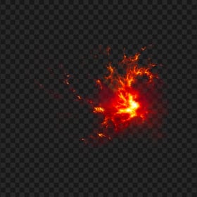 Fire Explosion Lava Splash PNG Image
