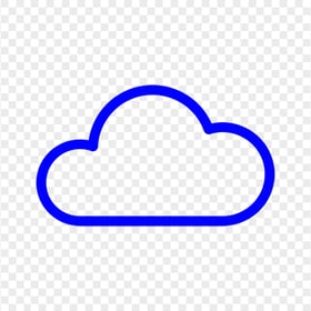 Dark Blue Outline Cloud Icon