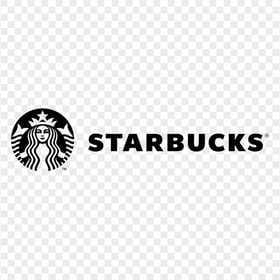 HD Starbucks Black Text Logo PNG