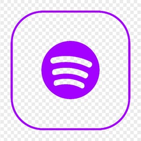 HD Outline Spotify Square App Icon PNG