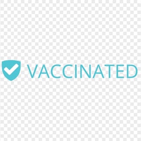 Blue Vaccinated Logo Icon PNG