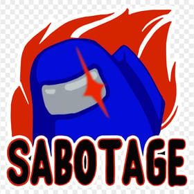 HD Blue Character Among Us Crewmate Imposter Sabotage Logo PNG