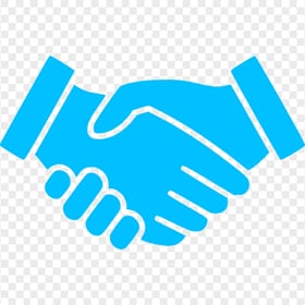 Handshake Blue Icon Symbol PNG IMG