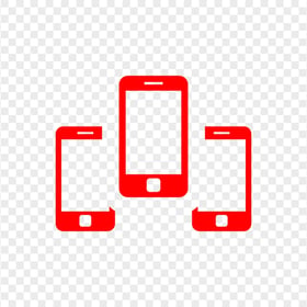 HD Three Red Smartphone Icon Transparent PNG