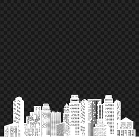 Chicago City Skyline White Silhouette PNG
