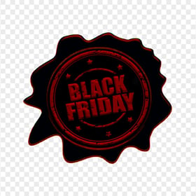 HD Black & Red Stamp Black Friday Logo Sign PNG