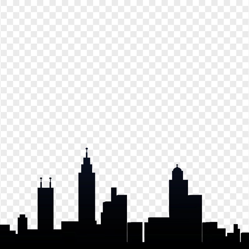 HD PNG Black Skyline City Building Silhouette | Citypng