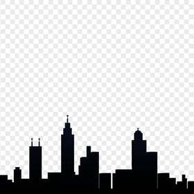 HD PNG Black Skyline City Building Silhouette