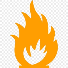 Orange Fire Flame Silhouette Symbol Icon
