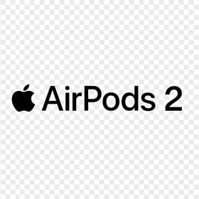Airpods 2 Gen With Apple Symbol Black Logo