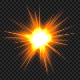 Orange Fire Explosion Effect PNG