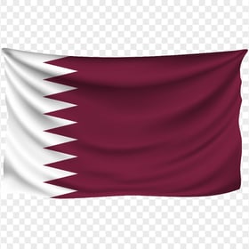 HD Qatar Waving Hanging Flag PNG
