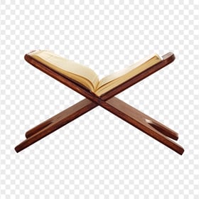 HD Mushaf قرآن Holy Quran Koran On A Wooden Holder PNG