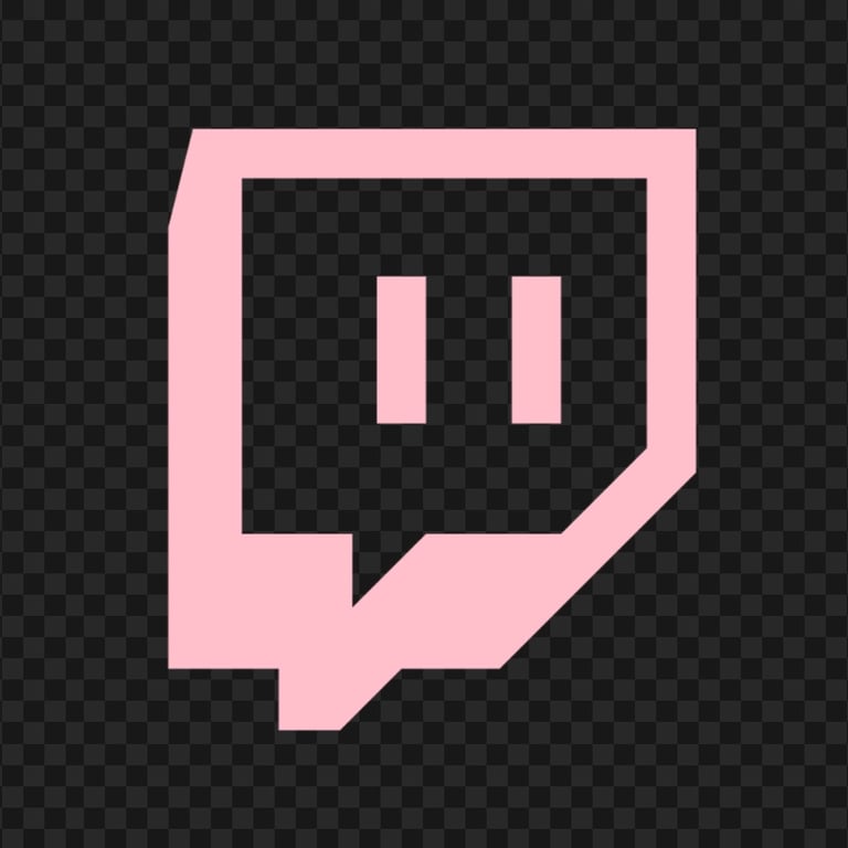 HD Twitch Light Pink Outline Icon Symbol Transparent Background PNG