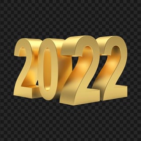 Download 3D Gold 2022 PNG