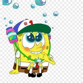 HD Spongebob Sitting Cute Character Transparent PNG