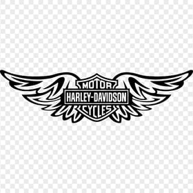 Harley Davidson Black Wings Logo HD PNG