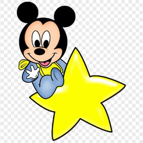 Clipart Baby Mickey Mouse Sitting On A Yellow Star