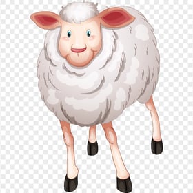 Cartoon Illustration Cute Sheep Image PNG