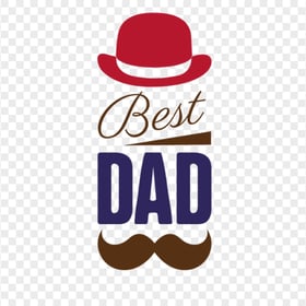 Best Dad Vector Design Mustache Transparent PNG