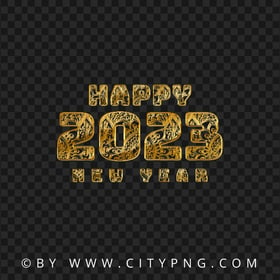2023 Gold Creative Happy New Year Image PNG