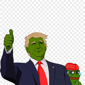 Trump Make America Great Again Pepe Frog Face
