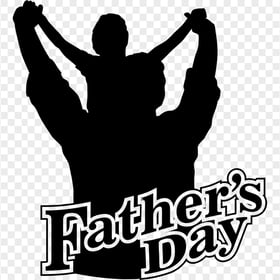 HD Black Father's Day Logo Text PNG