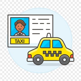 Cartoon Vector Taxi Driver ID Card Icon PNG