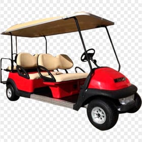 Red And Beige Golf Buggy Cart Limo 6 Passengers