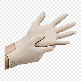 Wearing Surgery Medical White Hands Gloves