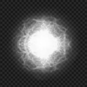 White Light Energy Ball Effect PNG
