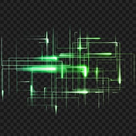 HD Green Glowing Neon Abstract Lines PNG