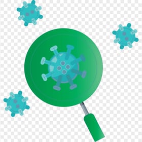 Magnifier Glass Virus Covid19 Icon Germs Vector