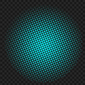 HD Blue Turquoise Halftone Circle Dots PNG