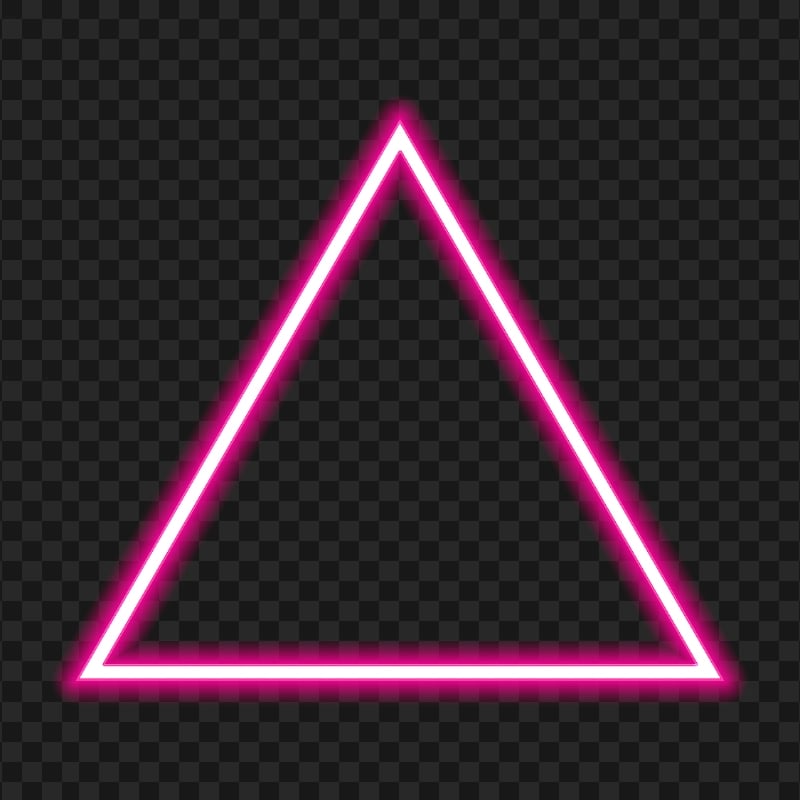 HD Pink Glowing Triangle Neon PNG