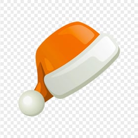 HD Flat Orange Christmas Santa Claus Hat Illustration Icon PNG