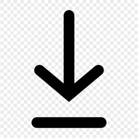 Download Down Arrow Black Symbol Sign Icon PNG