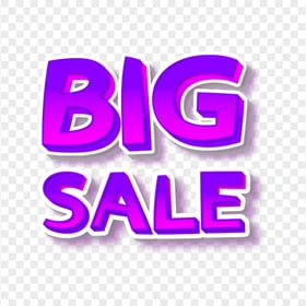 Big Sale Comic Purple Logo FREE PNG