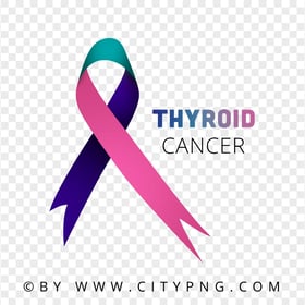 Thyroid Cancer Ribbon Logo Sign HD PNG