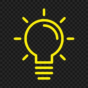 Light Bulb Idea Yellow Icon PNG Image